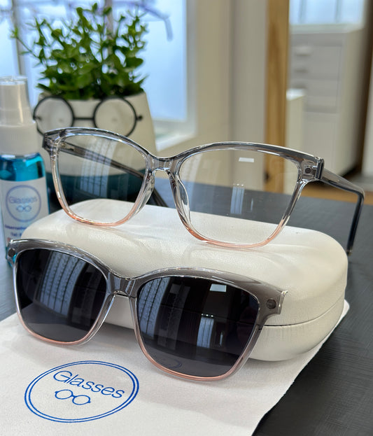 Armazón Glasses con clip de sol polarizado c0245